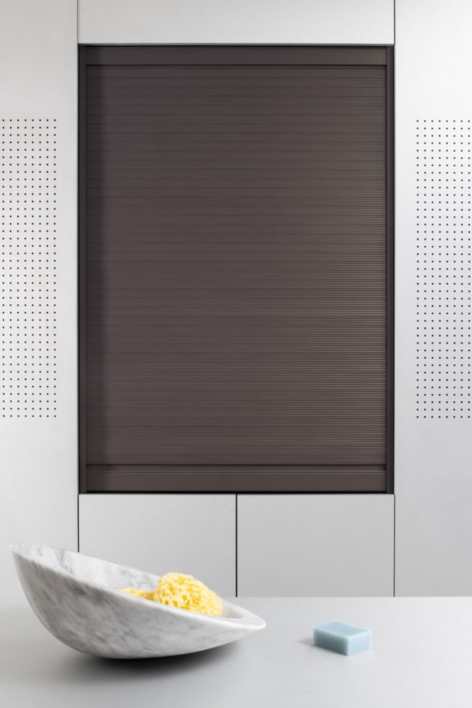 ribbed texture tambour door